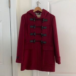 Burberry wine colored jacket/coat, USA size 8.